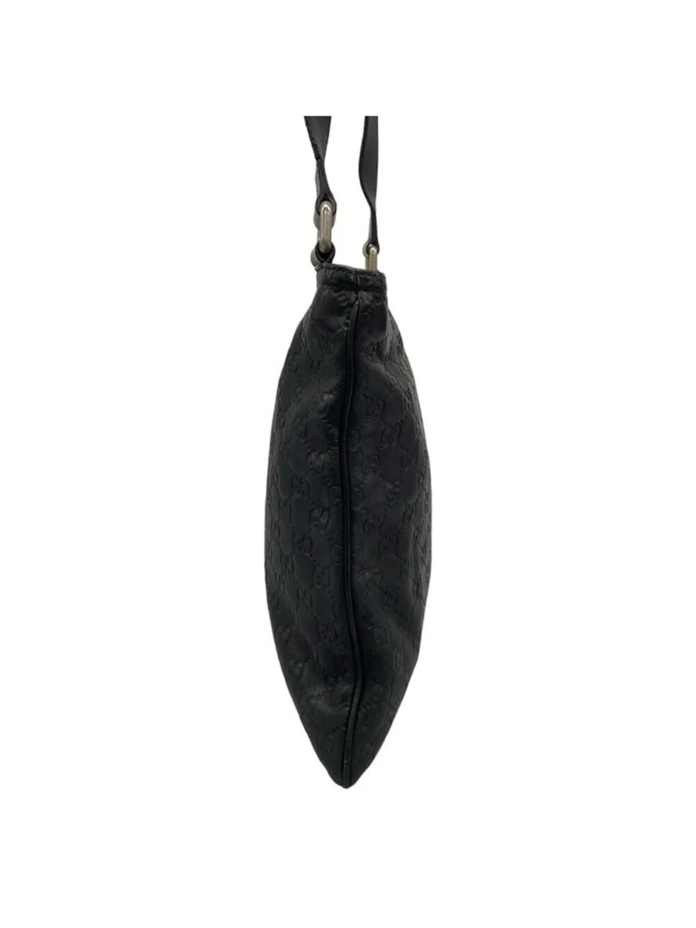 Gucci Shoulder Bag Guccissima Line Black Leather